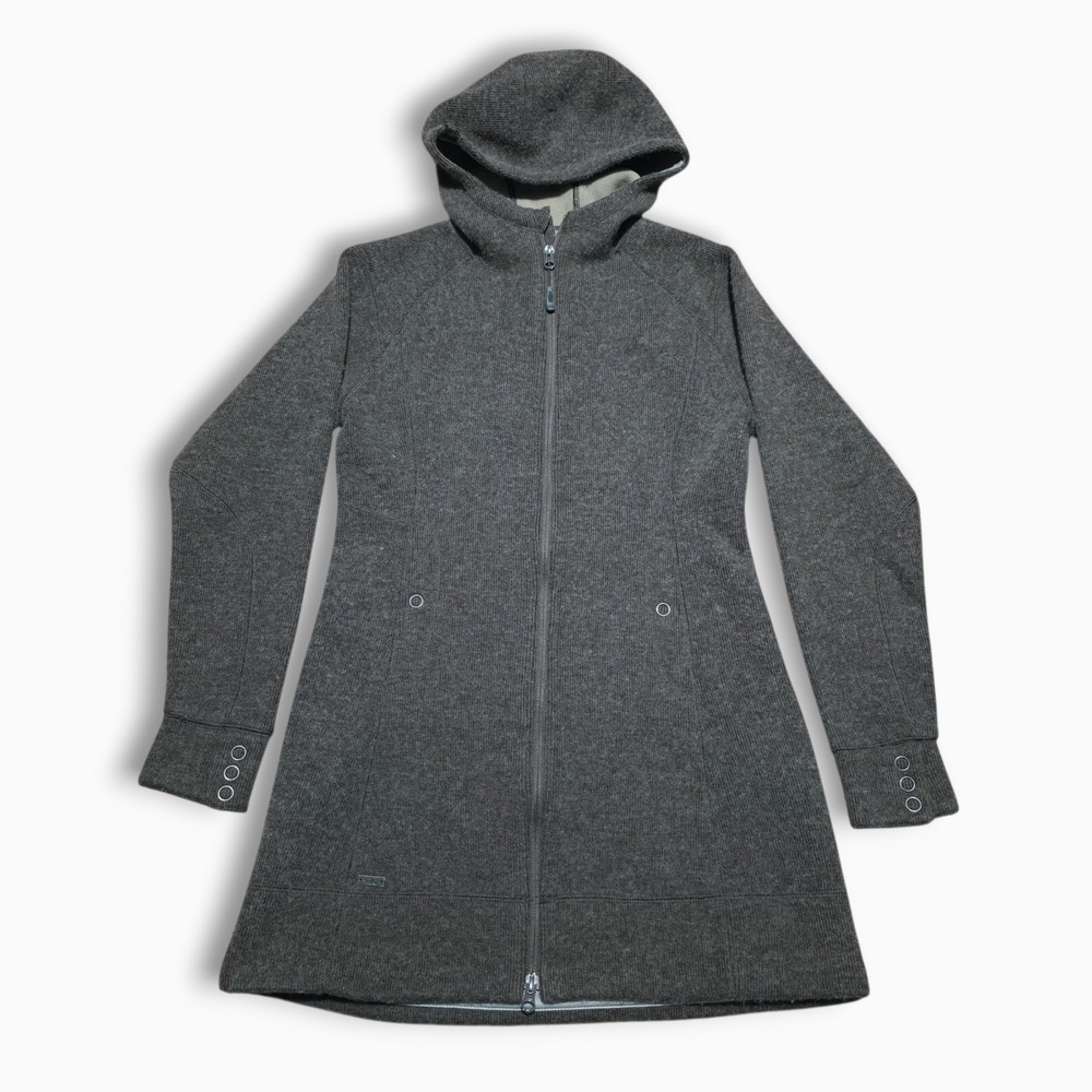 Outdoor Research‎ Salida Long Wool Blend Hoodie Brown Jacket Women's Medium Coat